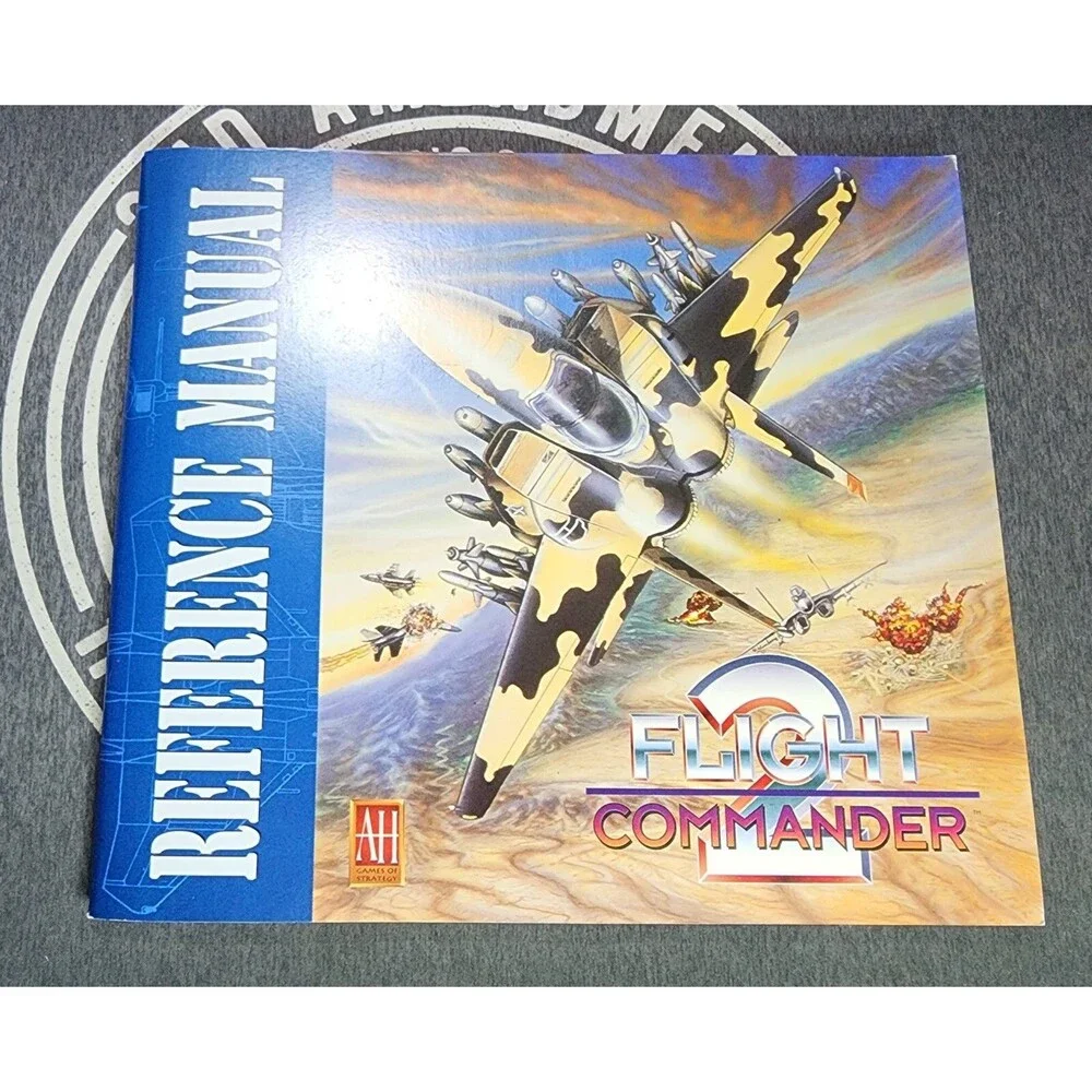 Vintage Flight Commander 2 PC Software Game Includes disks & Original Papers!